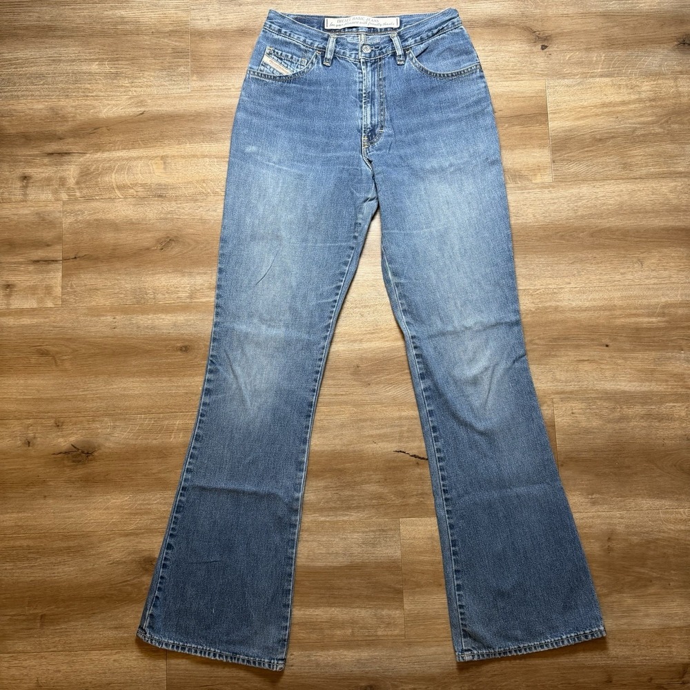 Diesel‎ Jeans Women 26x32 Blue Bold Bootcut Denim Western Flared Cowgirl Italy